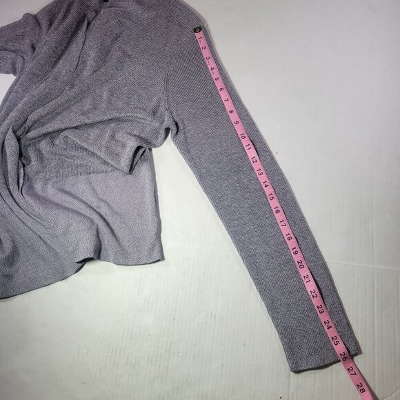 Linda Allard Ellen Tracy Womens Gray 100% Silk Cardigan Sweater Size X - Picture 2 of 6